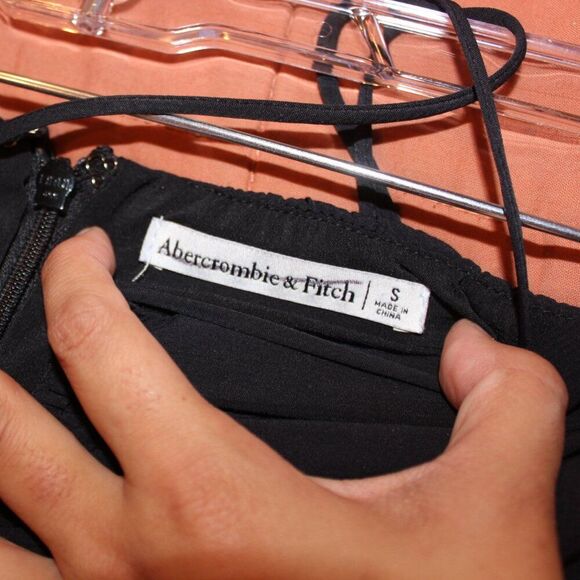 Abercrombie & Fitch Black  Sweetheart Maxi  Dress Women Size Small - Picture 8 of 11